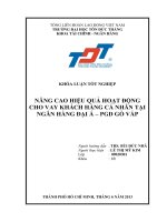 NÂNG CAO HIỆU QUẢ HOẠT ĐỘNG CHO VAY KHÁCH HÀNG CÁ NHÂN TẠI NGÂN HÀNG ĐẠI Á – PGD GÕ VẤP Người