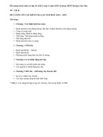 Đề cương ôn hè môn Lý lớp 10, KSCL lớp 11 năm 2015