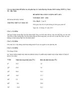 Đề kiểm tra giữa học kì 1 môn Địa lớp 10 năm 2015 trường THPT Lý Thái Tổ