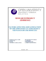 Factors affecting job satisfaction of the employees at astrazeneca viet nam in ho chi minh city 