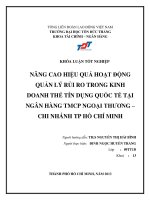 NÂNG CAO HIỆU QUẢ HOẠT ĐỘNG QUẢN LÝ RỦI RO TRONG KINH DOANH THẺ TÍN DỤNG QUỐC TẾ TẠI NGÂN HÀNG TMCP NGOẠI THƢƠNG – CHI NHÁNH TP HỒ CHÍ MINH