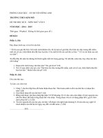 Đề thi học kì 2 môn ngữ văn lớp 9  trường THCS Kim Mỗ