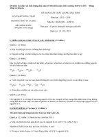 Đề kiểm tra khảo sát chất lượng đầu năm 10 Môn Hóa năm 2015 trường THPT Sa Đéc