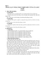 BÀI 9: PHÁP LUẬT VỚI SỰ PHÁT TRIỂN BỀN VỮNG CỦA ĐẤT  NƯỚC