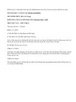 Đề thi học kì 2 môn Văn lớp 9 năm 2015 tỉnh Đồng Tháp