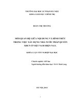 mối quan hệ giữa nội dung và hình thức trong việc xây dựng nhà nước pháp quyền xhcn ở việt nam hiện nay 