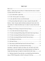 ÔNG TÁC TỔ CHỨC KẾ TOÁN BÁN HÀNG VÀ XÁC ĐỊNH KẾT QUẢ KINH DOANH TẠI CÔNG TY TNHH THƯƠNG MẠI VÀ DỊCH VỤ SECUTECH VIỆT NAM