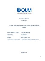 Factors affecting to job satisfaction of employees in VPBank 