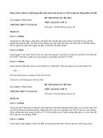 Khảo sát hè, kiểm tra chất lượng đầu năm môn Lịch sử lớp 11 (2 đề có đáp án)