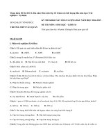 Môn sinh lớp 10: Khảo sát chất lượng đầu năm học (Trắc nghiệm + Tự luận)