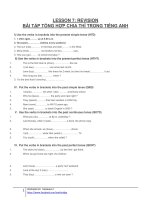 LESSON 7 NGỮ PHÁP TIẾNG ANH CƠ BẢN