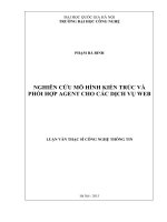 Nghiên cứu mô hình kiến trúc và phối hợp agent cho các dịch vụ web 