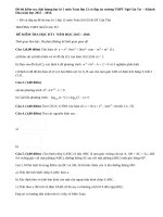 Đề thi kì 1 Toán 12 có đáp án trường THPT Ngô Gia Tự