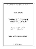 Cơ chế quản lý tài chính ở Tổng công ty Sông Đà (TT)