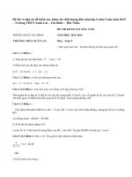 Khảo sát chất lượng đầu năm môn Toán lớp 9 năm 2015  Trường THCS Xuân Lai