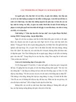 CÁC TÌNH HUỐNG SƯ PHẠM CÁC CÁCH GIẢI QUYẾT