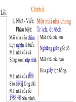bài giảng chính tả một mái nhà chung