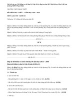 2 đề kiểm tra Sử học kì 1 lớp 10 có đáp án năm 2015 hay