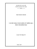 Cải tiến thuật toán gióng từ thông qua phân tích hình thái 