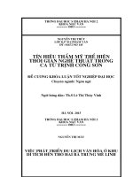 tín hiệu thẩm mỹ thể hiện thời gian nghệ thuật trong ca từ trịnh công sơn 