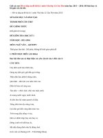 Đề và đáp án đề thi kì 1 môn Văn lớp 12 Cần Thơ năm 2015