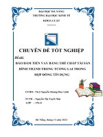 Đảm bảo tiền vay bằng thế chấp tài sản hình thành trong tương lai