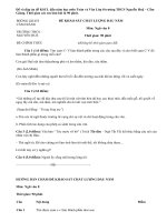 Đề KSCL đầu năm môn Toán và Văn Lớp 8 trường THCS Nguyễn Huệ