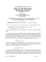 SÁNG tạo bất ĐẲNG THỨC từ một bài TOÁN   NGÔ văn THÁI 