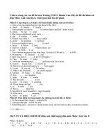 Đề thi khảo sát chất lượng môn Tiếng Anh lớp 8 (Có Đáp án)