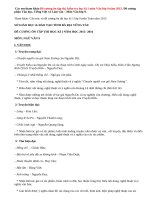 Đề cương ôn tập thi học kì 1 môn Văn lớp 9 năm 2015