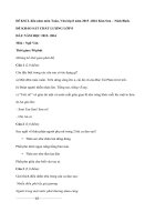 Đề KSCL đầu năm môn Toán, Văn lớp 8 năm 2015 -2016 Kim Sơn