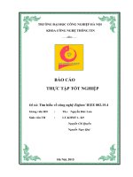 BÁO CÁO THỰC TẬP TỐT NGHIỆP: Tìm hiểu về công nghệ Zigbee IEEE 802.15.4