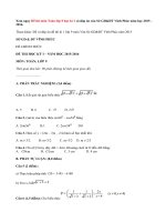 Đề thi toán 9 học kì 1 có đáp án của Sở GD&ĐT Vĩnh Phúc 2015
