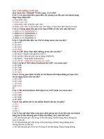 Bộ câu hỏi trắc nghiệm nghiệp vụ tiền gửi vào BIDV