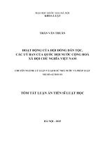 hoạt động của hội đồng dân tộc, các uỷ ban của quốc hội nước cộng hoà xã hội chủ nghĩa việt nam 