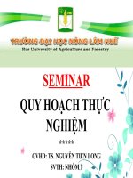 bài tập quy hoach thực nghiệm 1