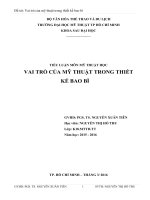 VAI TRÒ của mỹ THUẬT TRONG THIẾT kế BAO bì