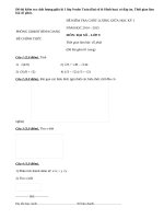 Đề thi giữa kì 1 lớp 9 môn Toán (Đại số & Hình học) có đáp án