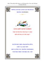 SKKN mi thuat; một số biện pháp nhằm nâng cao chất lượng dạy và học môn mĩ thuật 