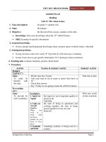 Giáo án tiếng Anh lớp 11 nâng cao_Unit 11_Reading