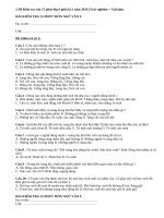 2 Đề kiểm tra văn 15 phút lớp 9 giữa kì 2 năm 2016 (Trắc nghiệm + Tự luận)