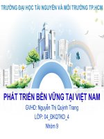Bài thuyết trình phát triển bền vững tại việt nam