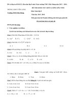 KSCL đầu năm lớp 8 môn Toán trường THCS Bắc Hưng năm 2015