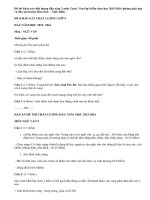 Đề thi khảo sát chất lượng đầu năm 2 môn Toán, Văn lớp 9 năm 2015-2016