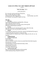 Giáo án Chủ nhiệm theo tuần của trung học phổ thông