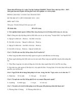 Đề thi học kì 1 môn Văn lớp 9 phòng g GD&DDT Thanh Thủy