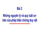 Những nguyên lý cơ bản của phép biện chứng
