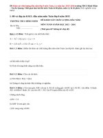 Đề KSCL đầu năm lớp 8 môn Toán, Lý năm 2015 trường THCS Bình Nhân