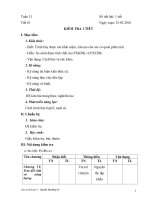 KIỂM TRA 1 TIẾT TUẦN 31   2