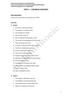 PART 1   TOEIC COMMON ANSWERS